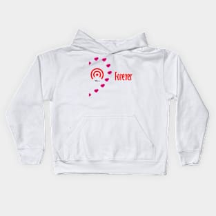 Couple valentine wifi and hotsopt woman Kids Hoodie